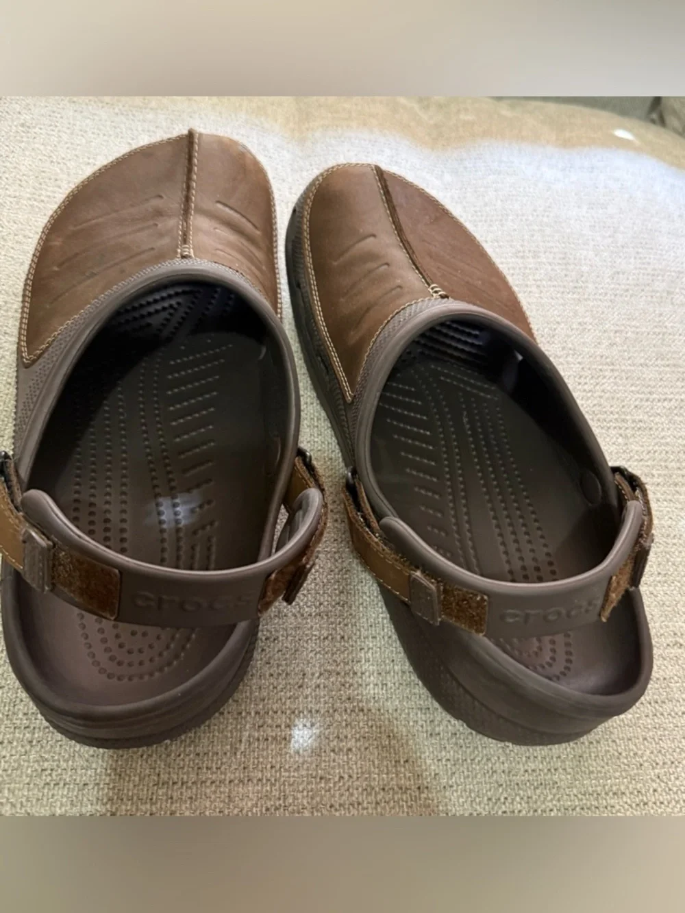 CROCS Men's Brown Slip-On Clog with Adjustable Strap